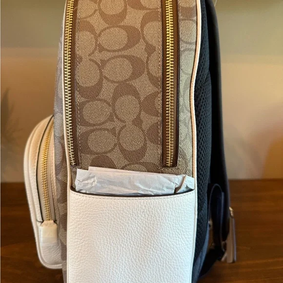 Coach Brown and White Signature Dome Backpack - Picture 3 of 7